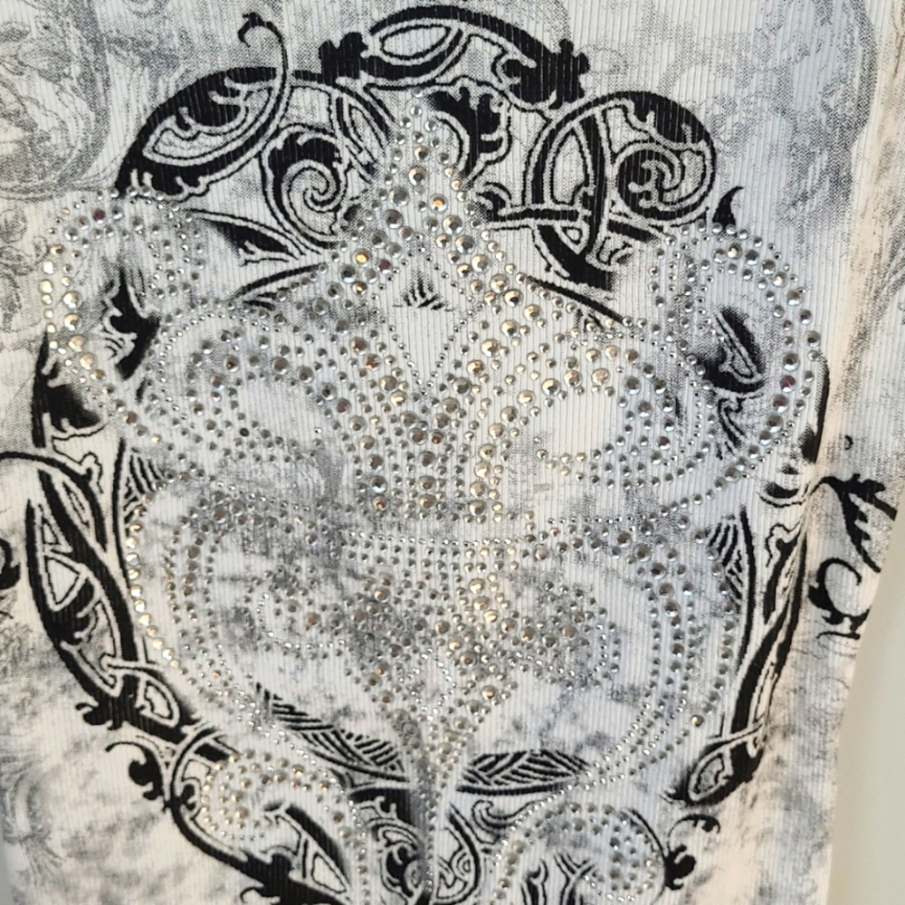 Malanalove Co. Rhinestone Studded Racer back tank top - Picture 3 of 7